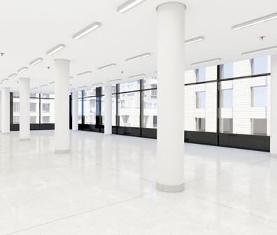 Leerstehendes Großraumbüro