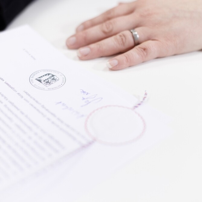 Ein notarielles Dokument