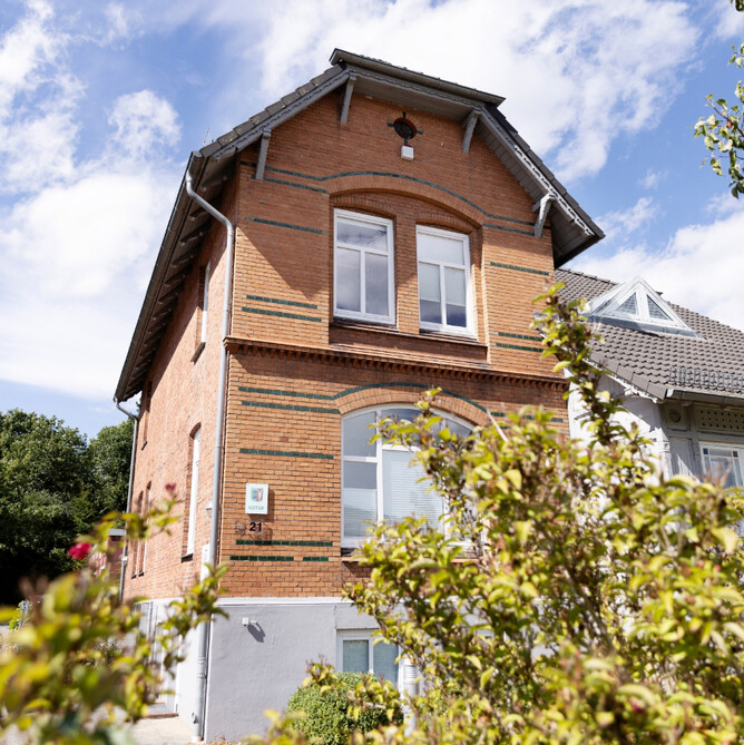 Blick auf das ttp Gebäude in Schleswig
